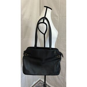 NWOT befen black pebbled leather tote bag